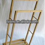 Bamboo bathroom towel shelf