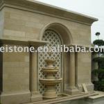 Beige sawn sandstone carving for wall art GL