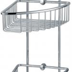 brass bathroom accessory, kitchen and bathroom double shelf, Angel Rack, Corner Basket, 605