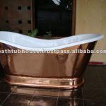Copper Bathtub with white powder coating CB-018