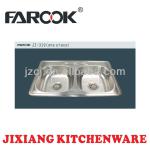 Double bowl stainless steel kitchen sink JZ-319