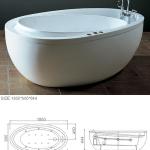 Elegant design acrylic floor standing oval Bathtubs BKU0164