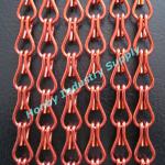 fantastic 12mm red color aluminum chain fly curtain N1121C