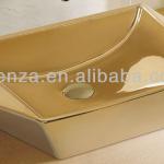 Gold art basin-Ceramic Silver art basin -Hotel gold color basin 6001G
