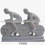 granite marble white abstract figure statue FIG04