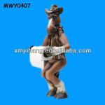 Horse standing polyresin Toilet Paper Holder Animal MWY407