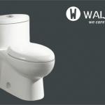 Jet Siphonic Flush One-piece Closet toilet with cupu certificated WL-556 One-piece toilet