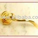 Lever Handle on Round Rose Designer Brass Range 7008