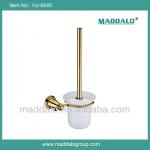 Made in China factory manufacturer golden plated brass toilet brush and holder set HJ-9595