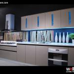 Modern Bake Enamel Modular Kitchen Cabinets BMW Series