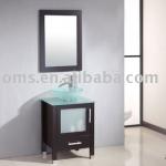 Modern oak wood bathroom vanity OMS-8137B