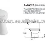One-Piece Floor-type Toilet Bowl A-8002B