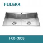 overmount butterfly shape stainless steel kitchen sink FCO-3838