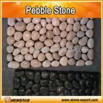 pebbles tiles products black and white polished pebble tile pebble rug wool - NSP156