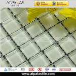 Pure white kitchen backsplash tile glass mosaic EYS022