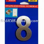 STAINLESS STEEL house number sign 1708