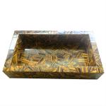 Tiger eye gemstone carved kitchen stone sink 13102803