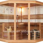 Traditional sauna room red cedar outdoor Finnish saunas manufacturing for distributor FS-1221