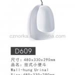 wall-hung ceramic urinal, square urinal D609