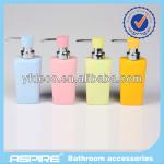 Yellow rubber finished Stoneware Liquid Soap Dispensers DISPENSER